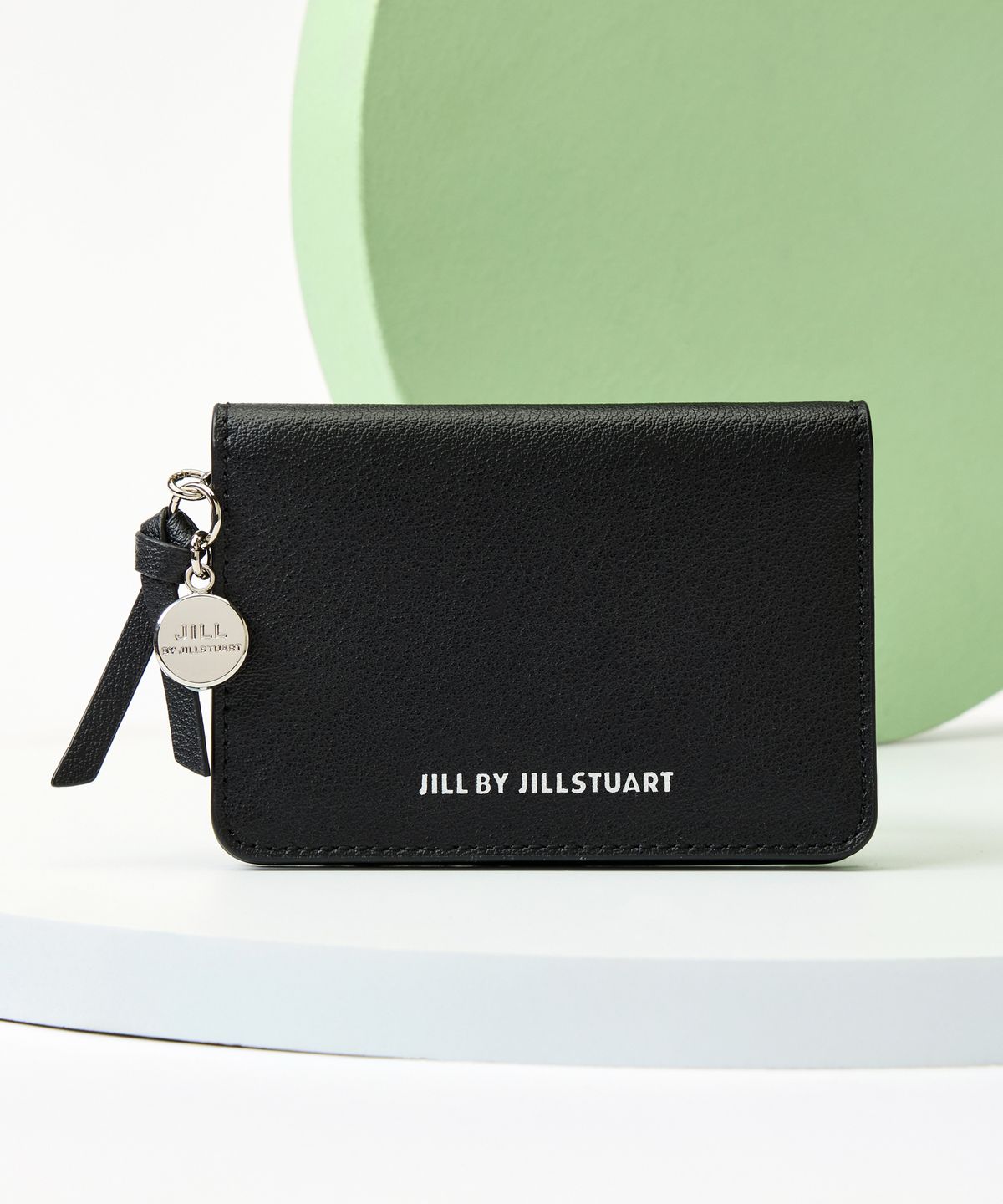 질바이질스튜어트(JILL BY JILLSTUART) [BONNIE] 블랙 동전 참장식 가죽 카드지갑 - 2colors