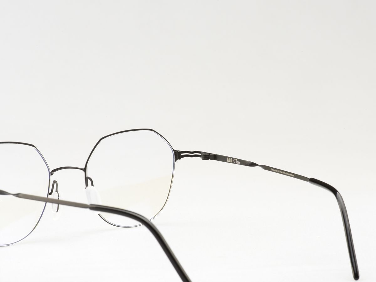 알로아이웨어(ALO EYEWEAR) [ALO:CTZEN] CI8715C C2 슈퍼슬림 트위스트 초경량 블랙 메탈 안경테