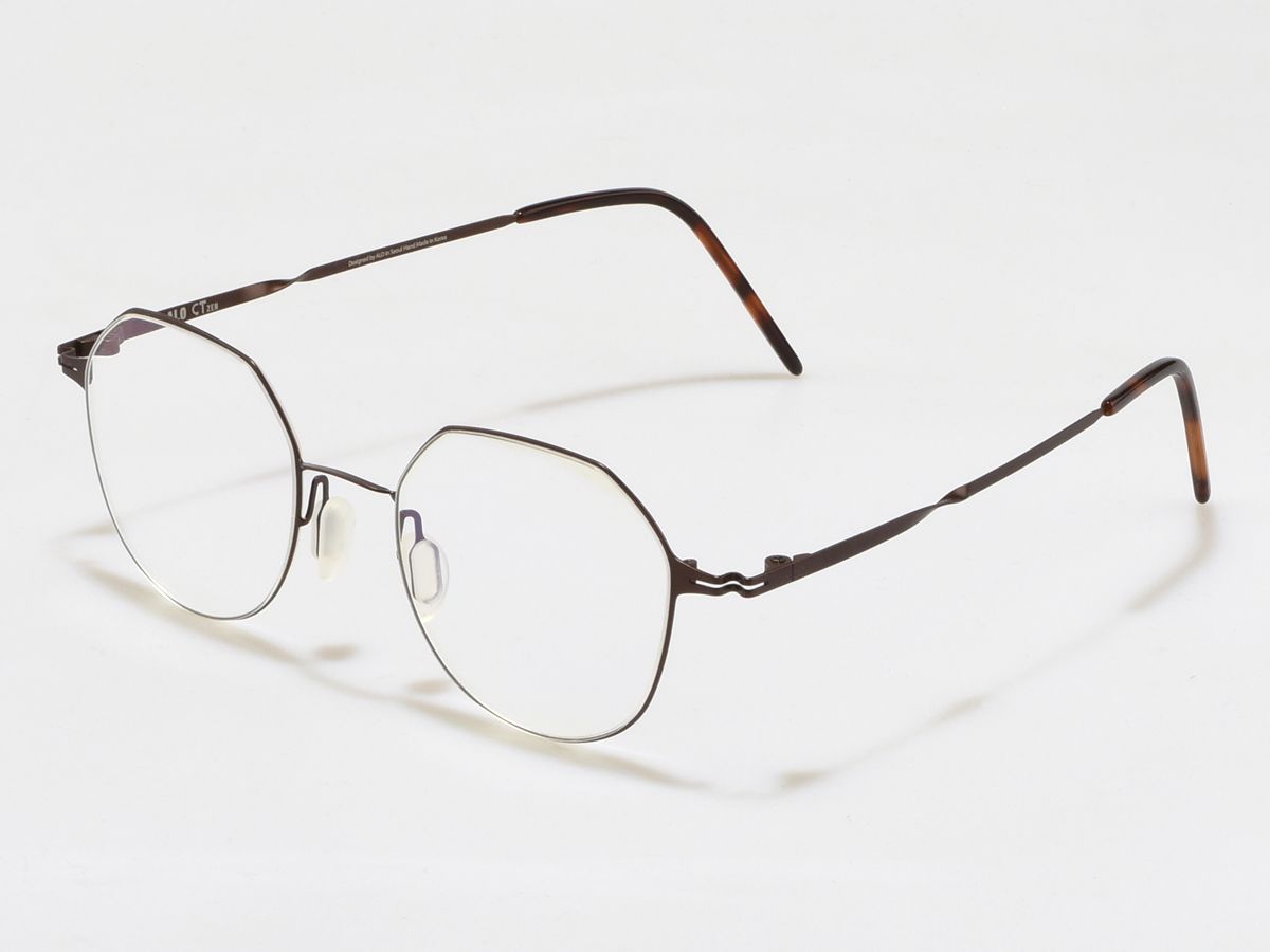 알로아이웨어(ALO EYEWEAR) [ALO:CTZEN] CI8715C C3 슈퍼슬림 트위스트 초경량 브라운 메탈 안경테