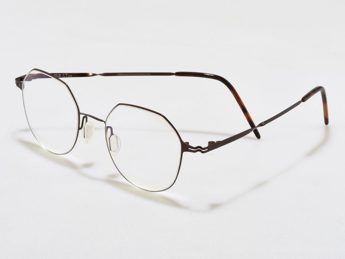 알로아이웨어(ALO EYEWEAR) [ALO:CTZEN] CI8715C C3 슈퍼슬림 트위스트 초경량 브라운 메탈 안경테
