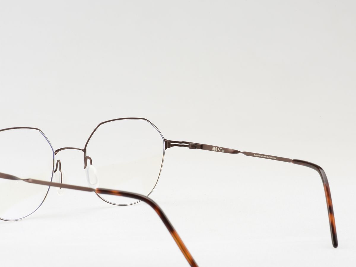알로아이웨어(ALO EYEWEAR) [ALO:CTZEN] CI8715C C3 슈퍼슬림 트위스트 초경량 브라운 메탈 안경테