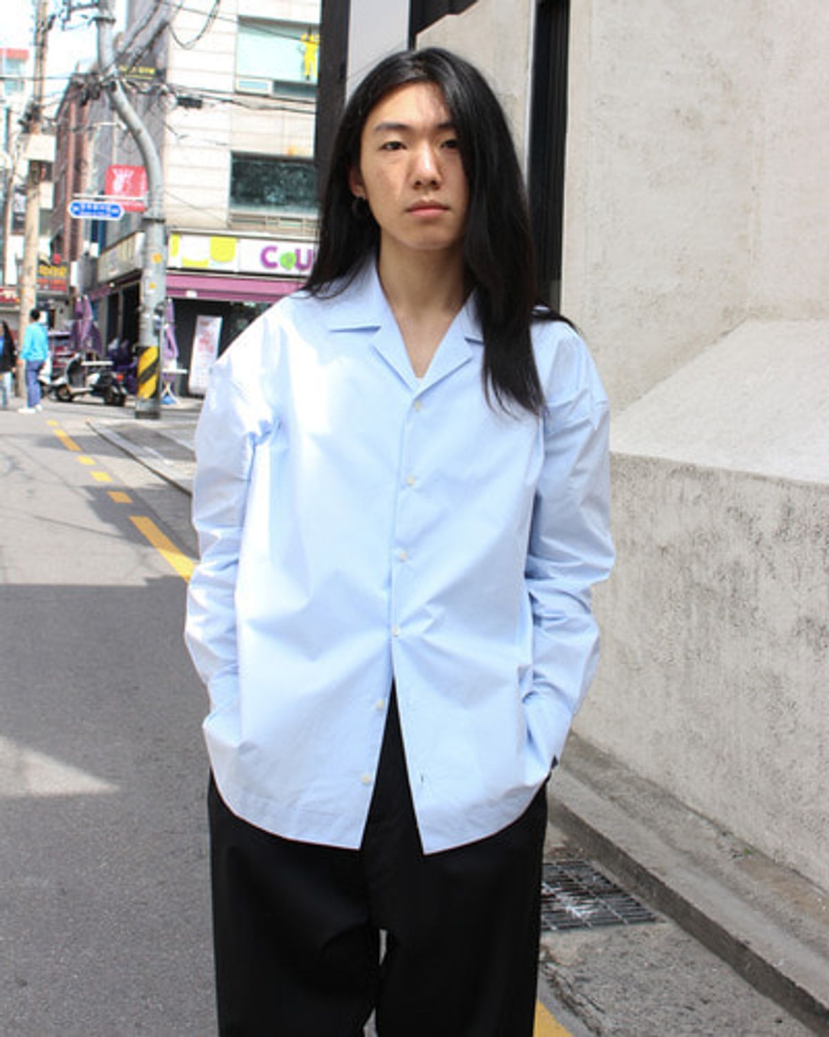 에포님(EPONYM) 오버 셔츠_블루