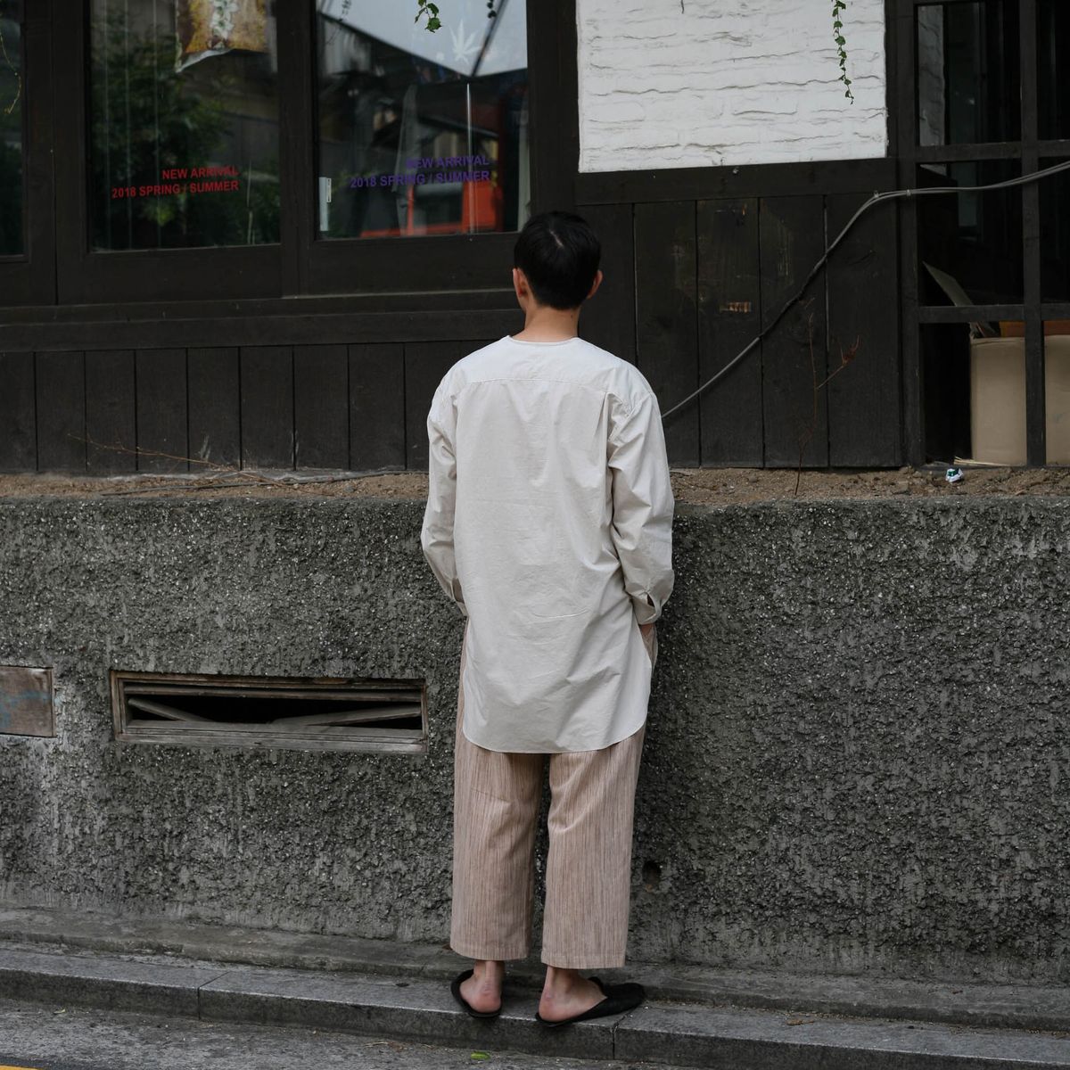이즈(EEASEE) 레이어드 셔츠_네츄럴