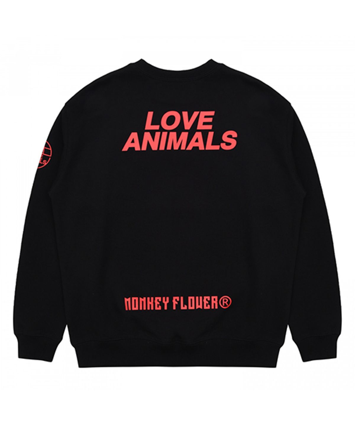 몽키플라워(Monkey Flower) 공용 러브 코알라 루즈핏 맨투맨 BLACK+RED / MS1WMT03U95