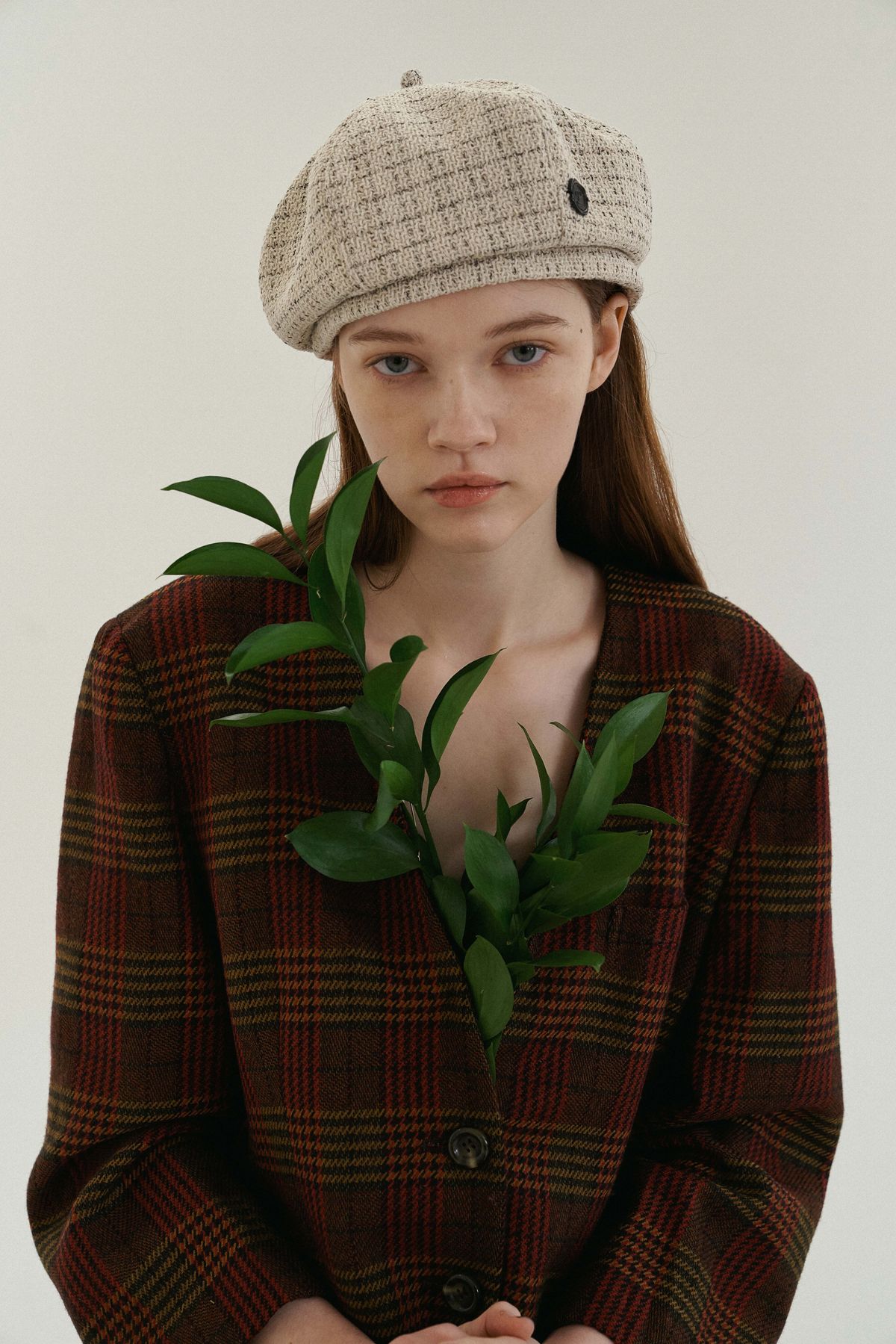 포에지담(POESIEDAME) [Lumière] DÔME BERET_tweed beige