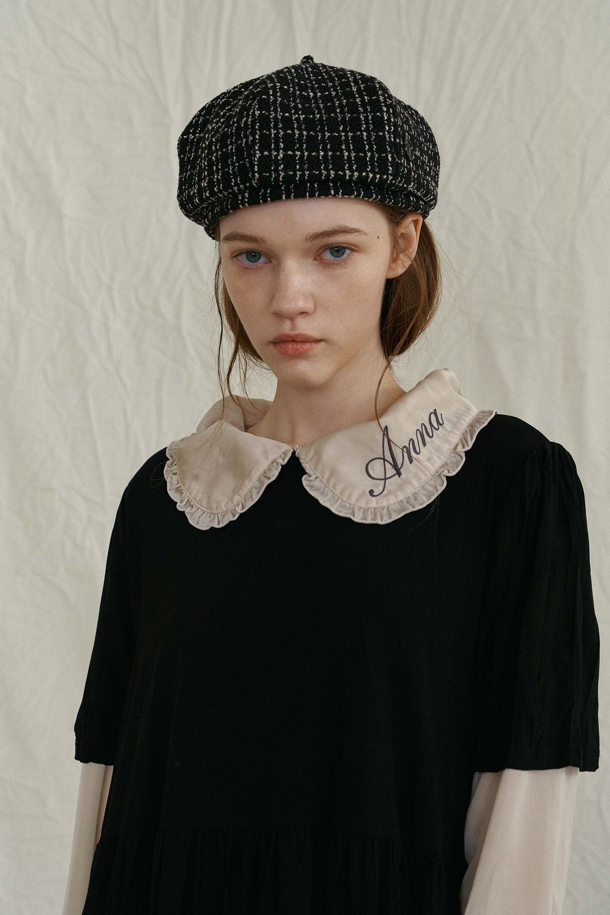 포에지담(POESIEDAME) [Lumière] DÔME BERET_tweed black
