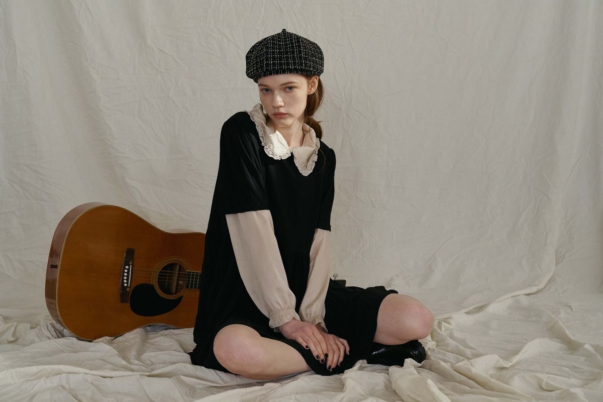 포에지담(POESIEDAME) [Lumière] DÔME BERET_tweed black