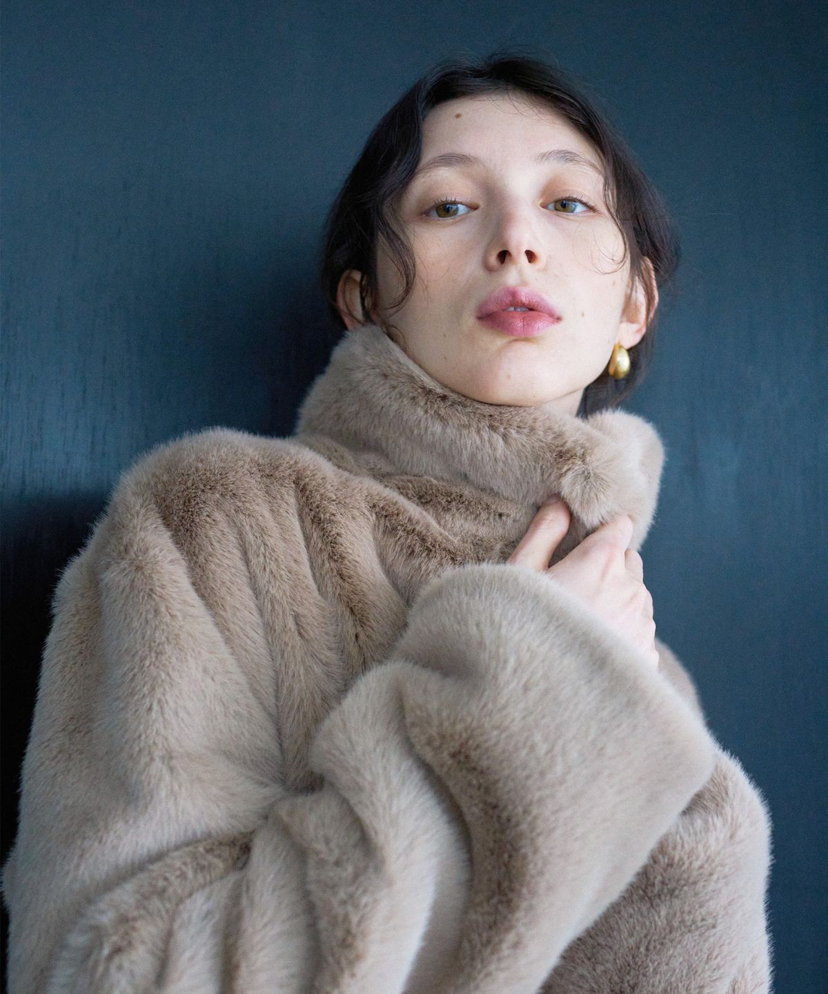 라티젠(LARTIGENT) LTG7 FUR JACKET(BEIGE)