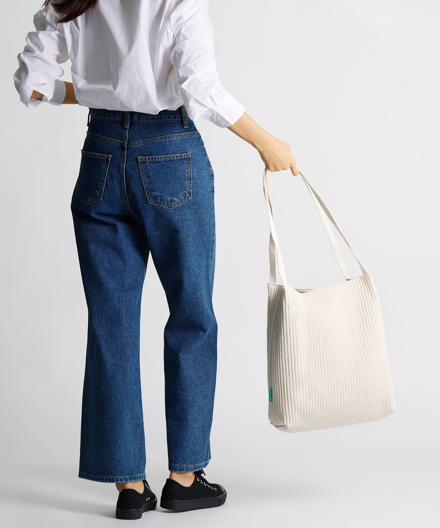MUSINSA | GREEN STUFF boxy bag 53 - corduroy canvas ivory