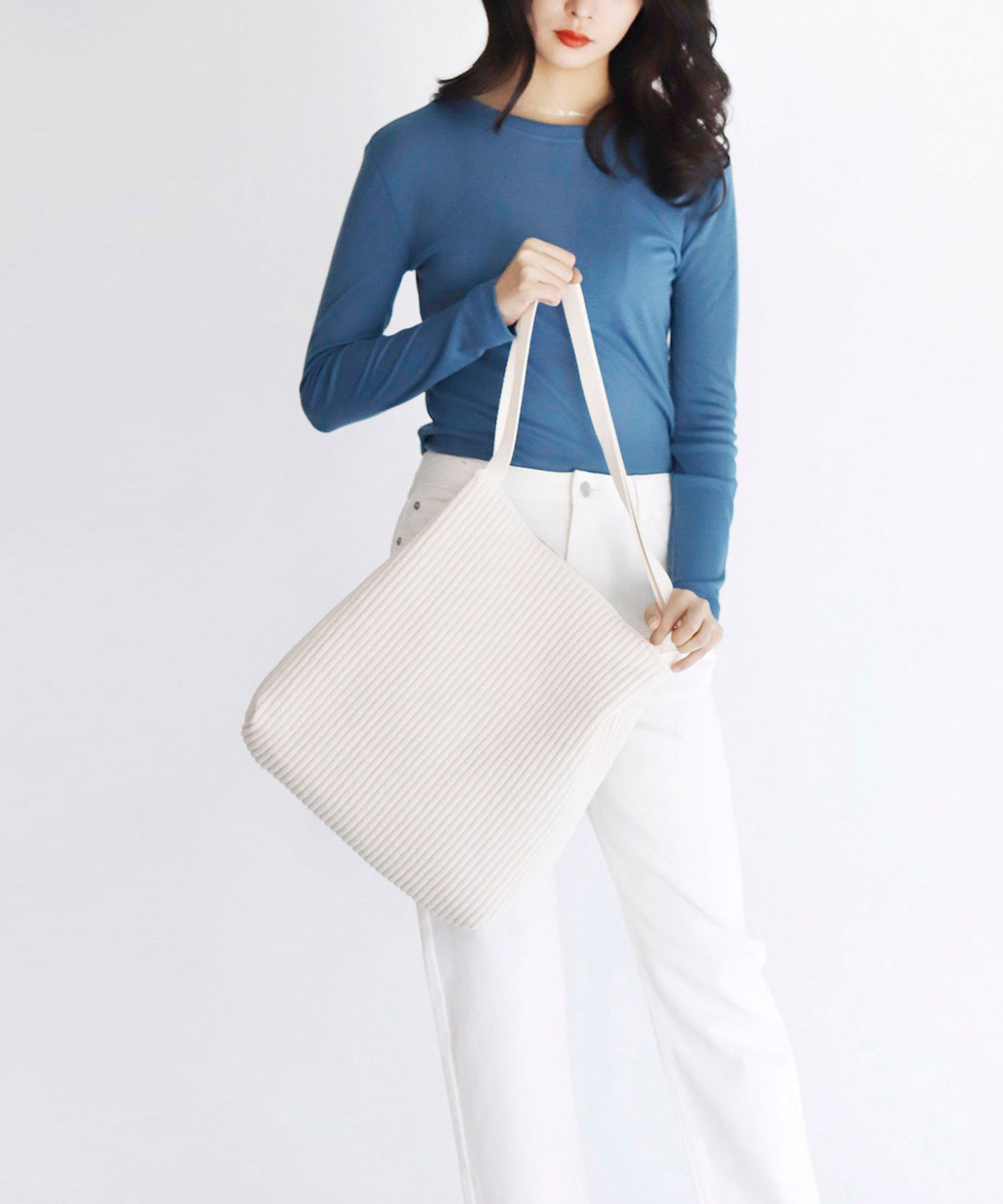 MUSINSA | GREEN STUFF boxy bag 53 - corduroy canvas ivory