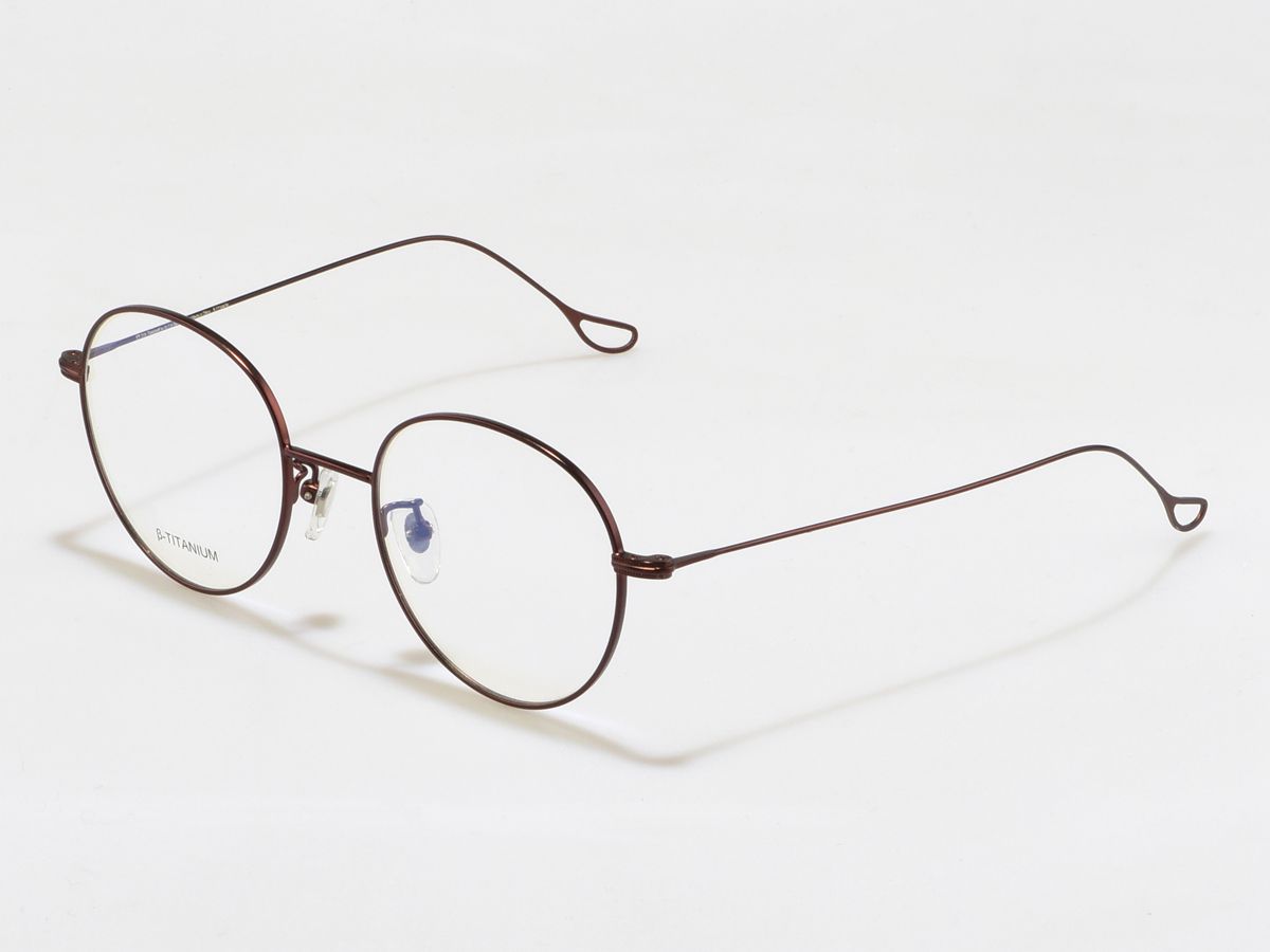 알로아이웨어(ALO EYEWEAR) [ALO:CTZEN] CI8708B C3  베타티타늄 초경량 세미오버사이즈 브라운 슬림 안경테