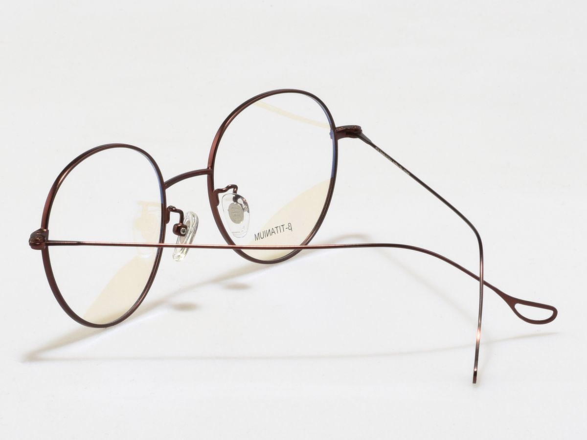 알로아이웨어(ALO EYEWEAR) [ALO:CTZEN] CI8708B C3  베타티타늄 초경량 세미오버사이즈 브라운 슬림 안경테
