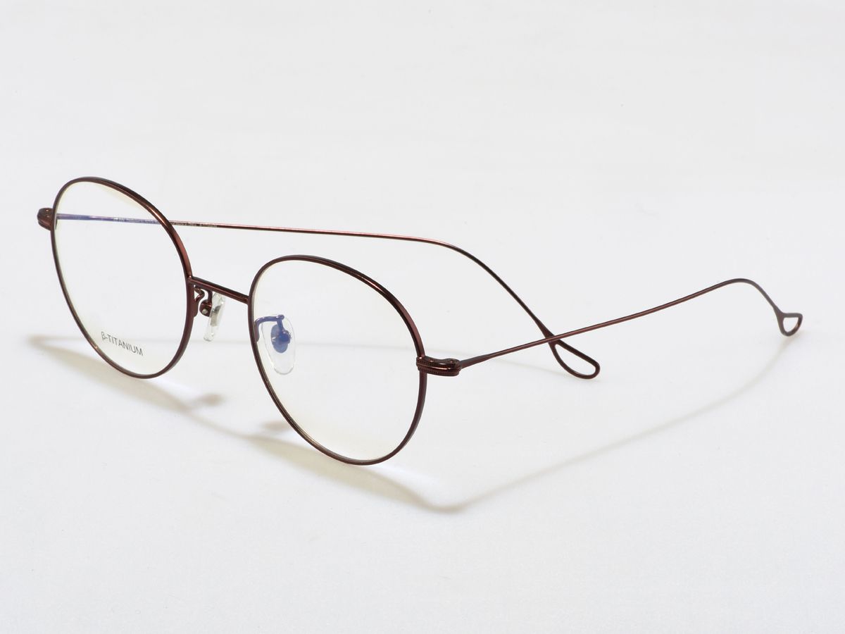 알로아이웨어(ALO EYEWEAR) [ALO:CTZEN] CI8708B C3  베타티타늄 초경량 세미오버사이즈 브라운 슬림 안경테
