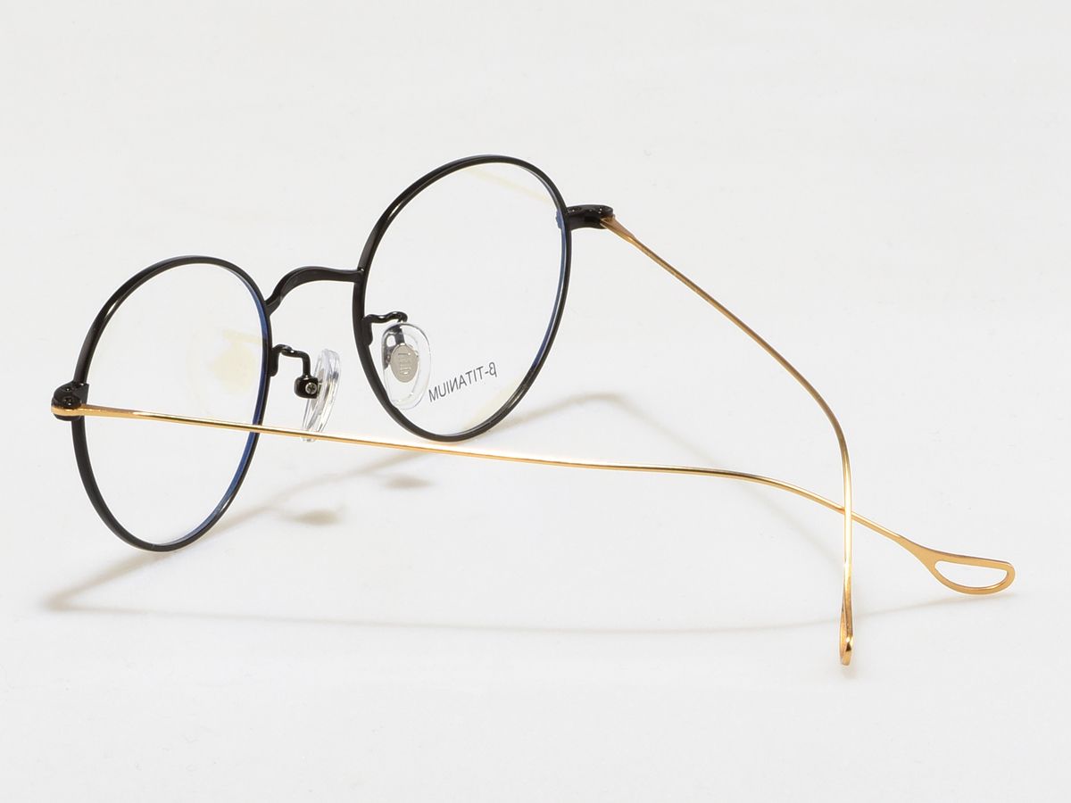 알로아이웨어(ALO EYEWEAR) [ALO:CTZEN] CI8709B C2  베타티타늄 초경량 블랙/골드 슬림 안경테