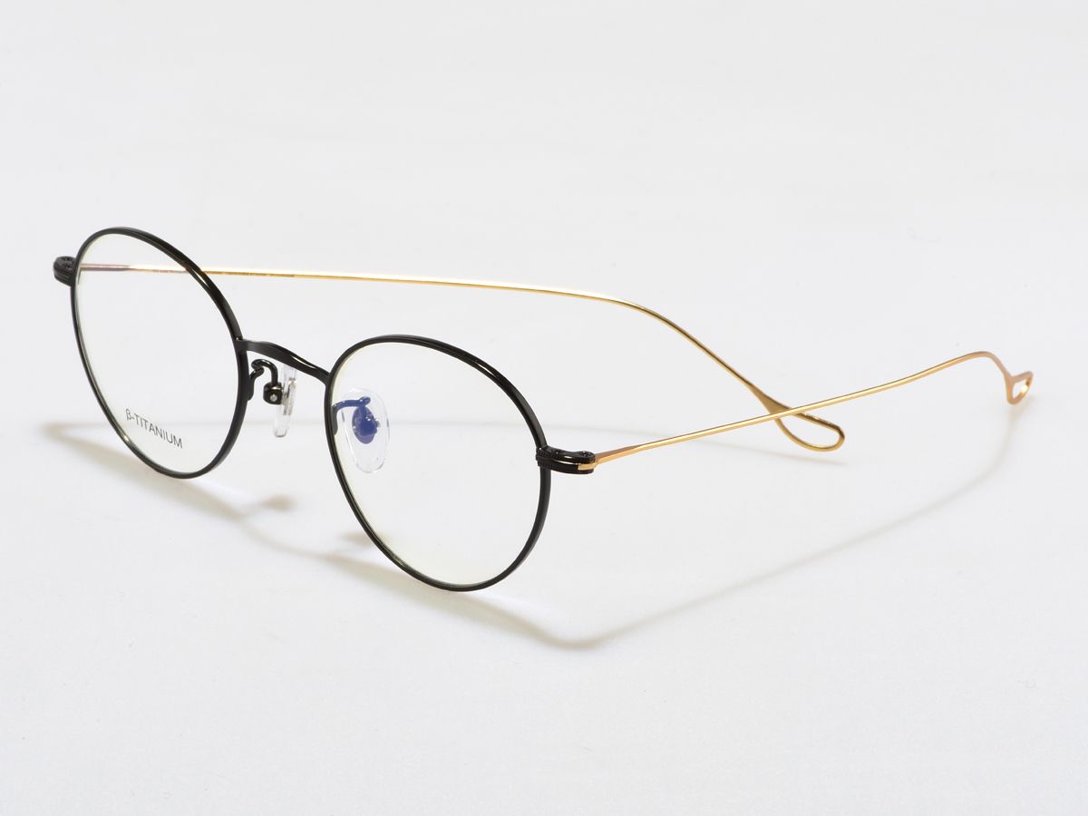 알로아이웨어(ALO EYEWEAR) [ALO:CTZEN] CI8709B C2  베타티타늄 초경량 블랙/골드 슬림 안경테