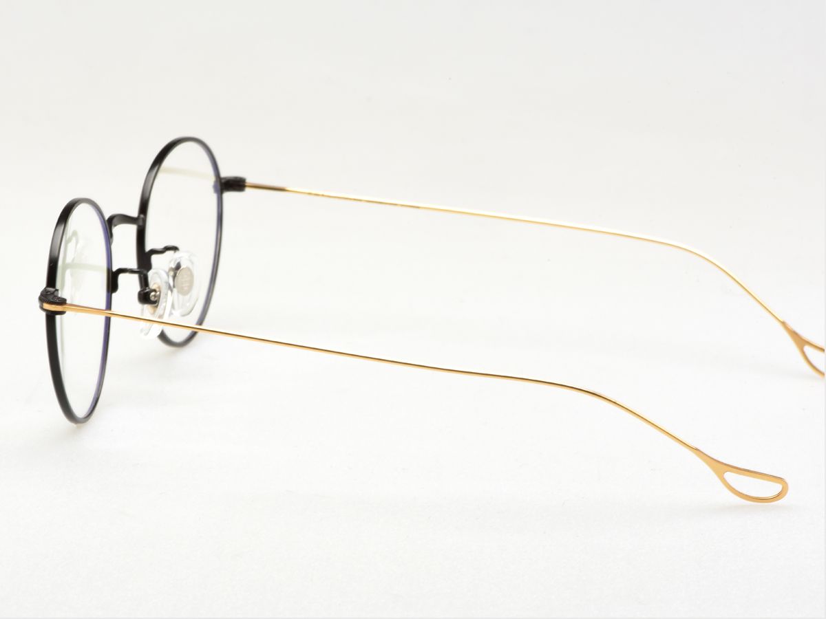 알로아이웨어(ALO EYEWEAR) [ALO:CTZEN] CI8709B C2  베타티타늄 초경량 블랙/골드 슬림 안경테