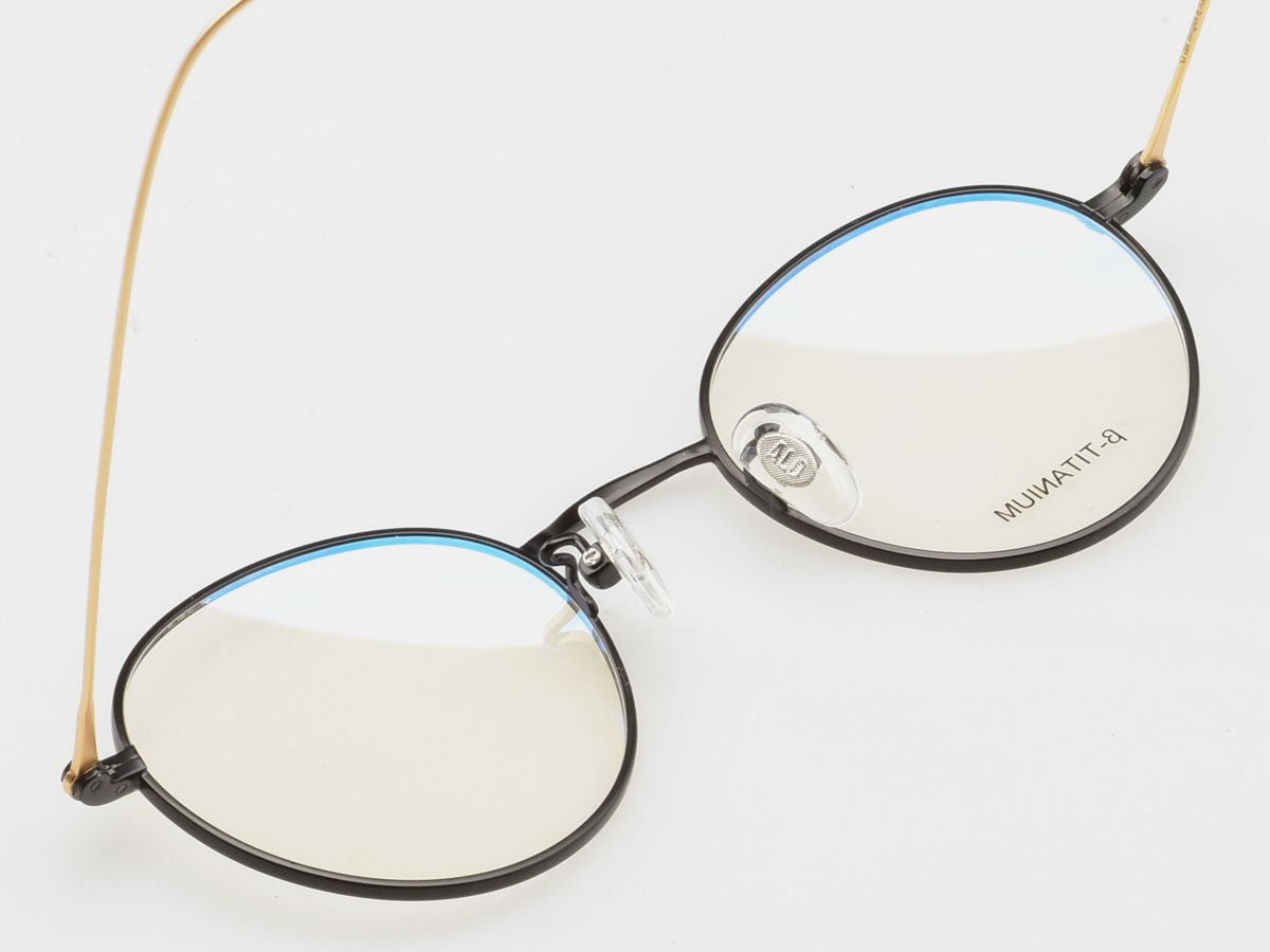 알로아이웨어(ALO EYEWEAR) [ALO:CTZEN] CI8709B C2  베타티타늄 초경량 블랙/골드 슬림 안경테