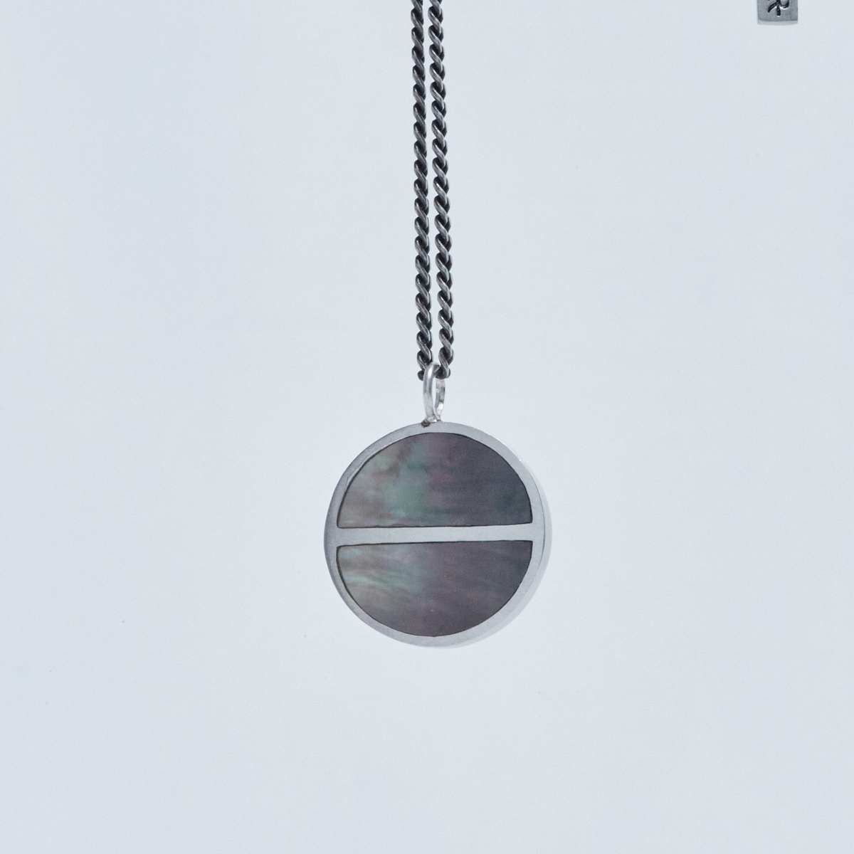 오버더라인(OVER THE LINE) One line Circle Pendant (Stone setting)
