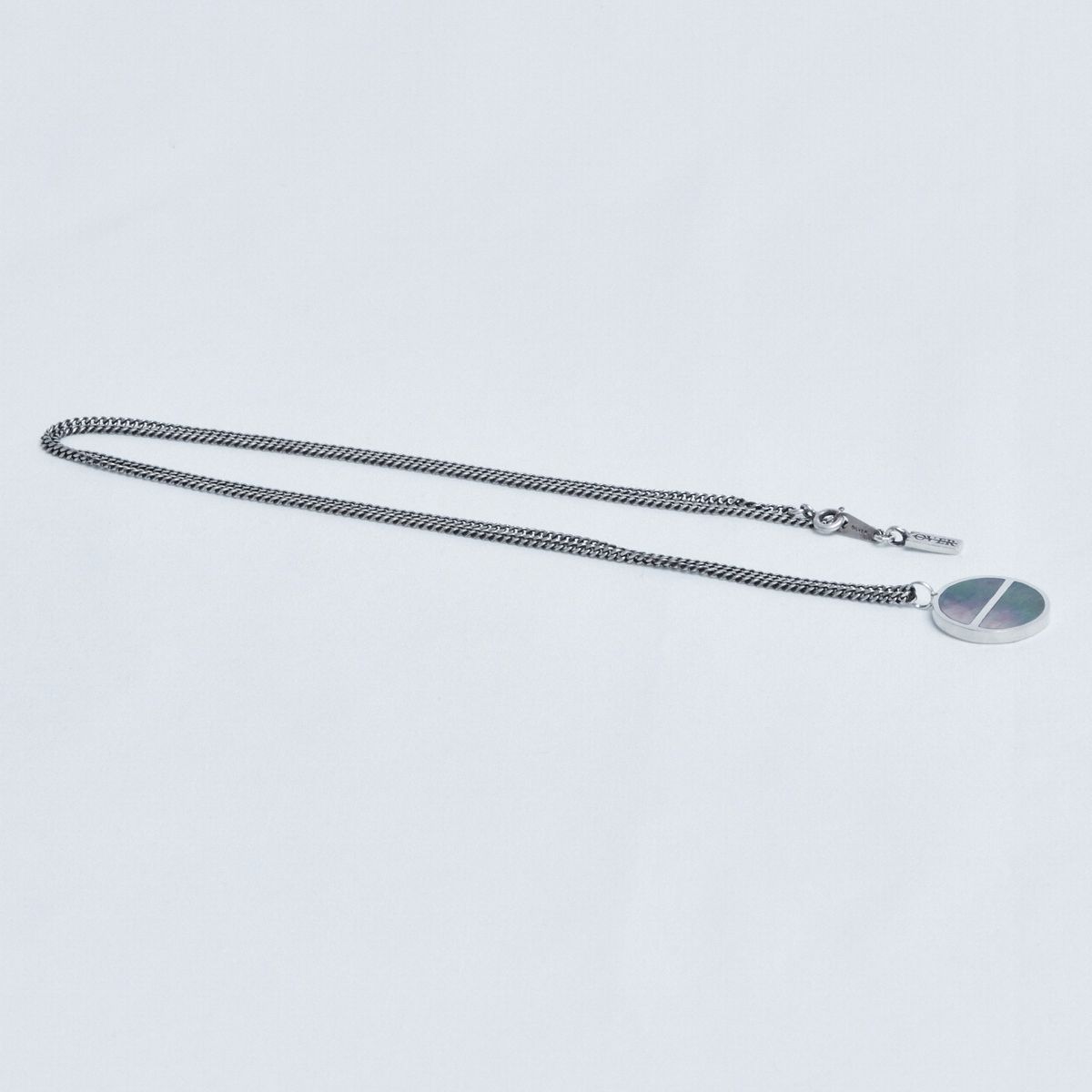 오버더라인(OVER THE LINE) One line Circle Pendant (Stone setting)