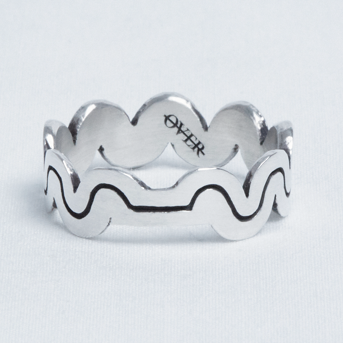 오버더라인(OVER THE LINE) Wave line Ring