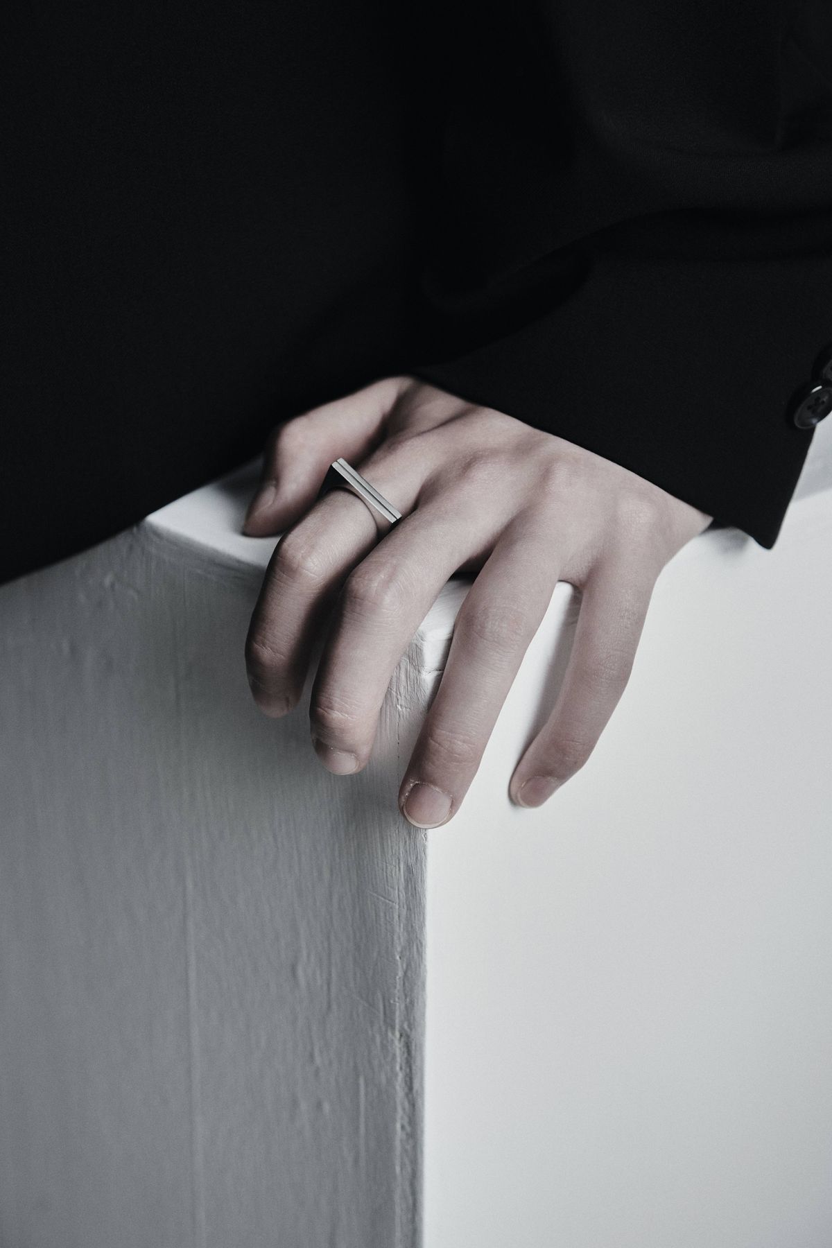 오버더라인(OVER THE LINE) Square line Ring