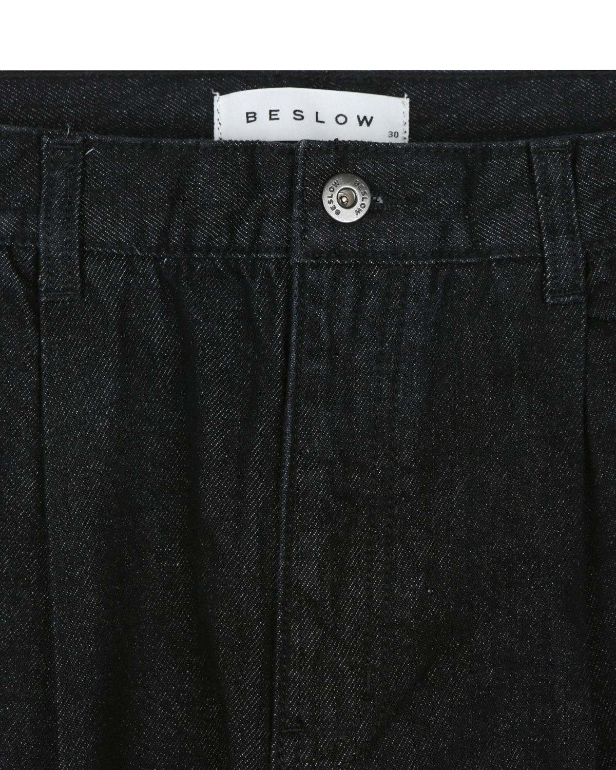 비슬로우(BESLOW) [리뉴얼]ONE TUCK CURVED JEAN BLACK