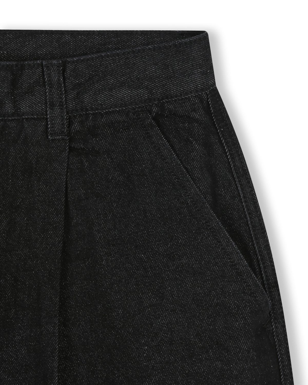 비슬로우(BESLOW) [리뉴얼]ONE TUCK CURVED JEAN BLACK