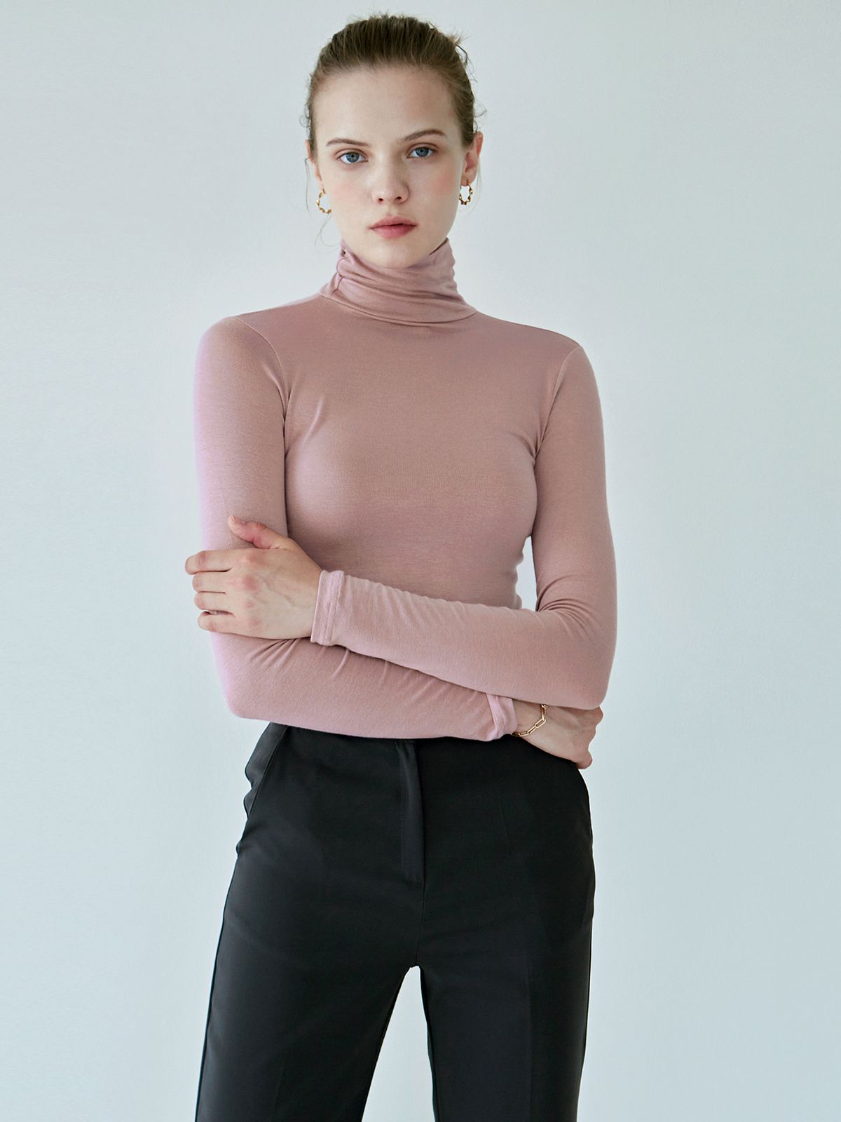 닉앤니콜(NICK&NICOLE) [패키지] [ESSENTIAL] SLIM TURTLENECK TOP