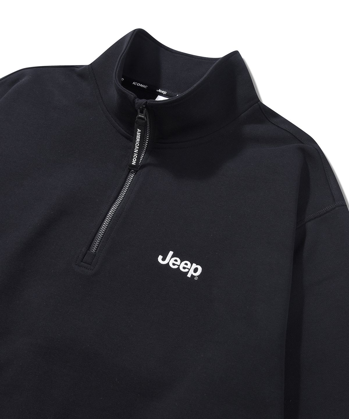 지프(JEEP) [360g] M-Logo 반집업 맨투맨 (JR5TSU838BK)