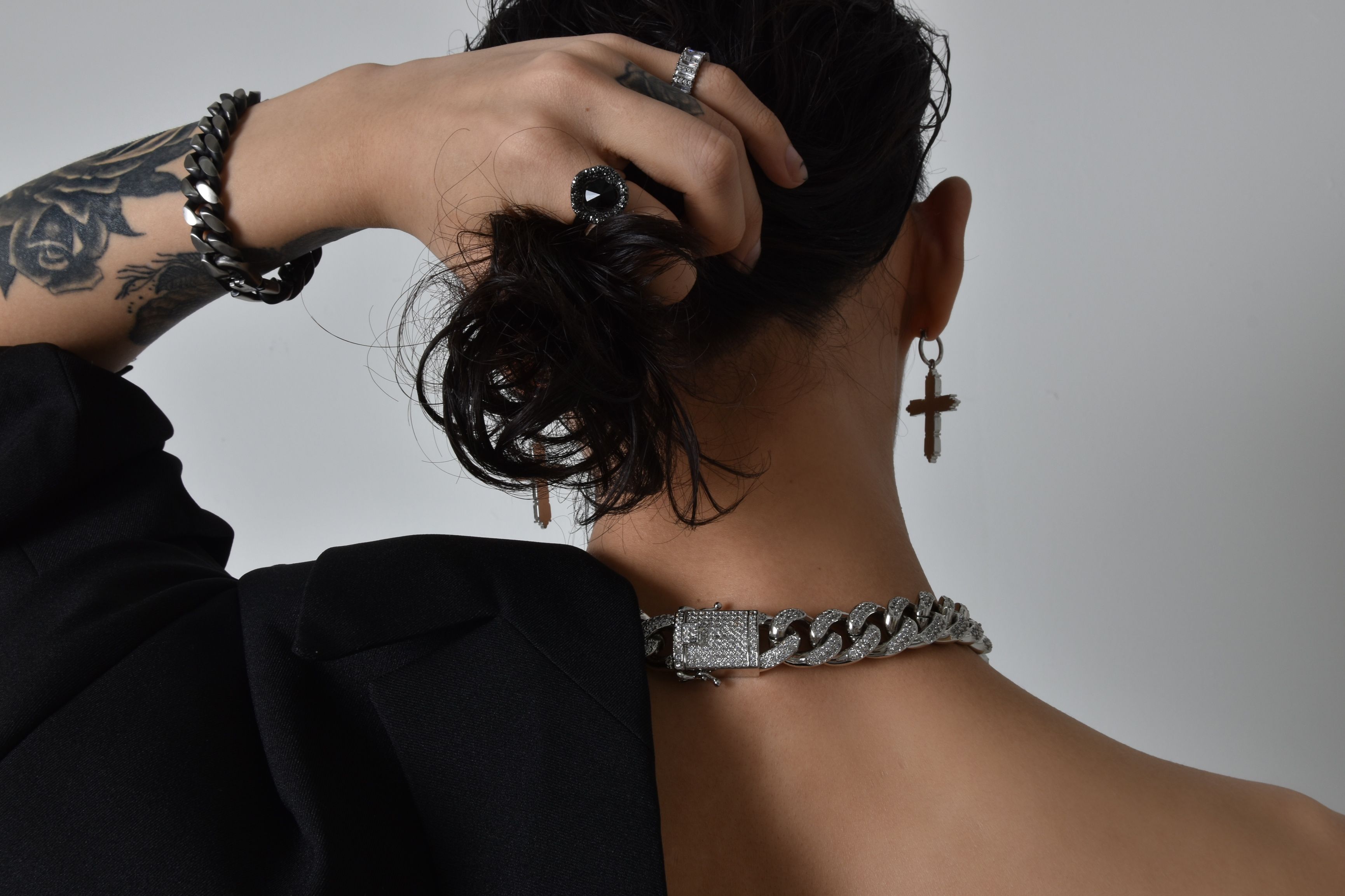 MUSINSA | BLACK PURPLE [BLACKLABEL]BP Ice Bold Cuban Chain