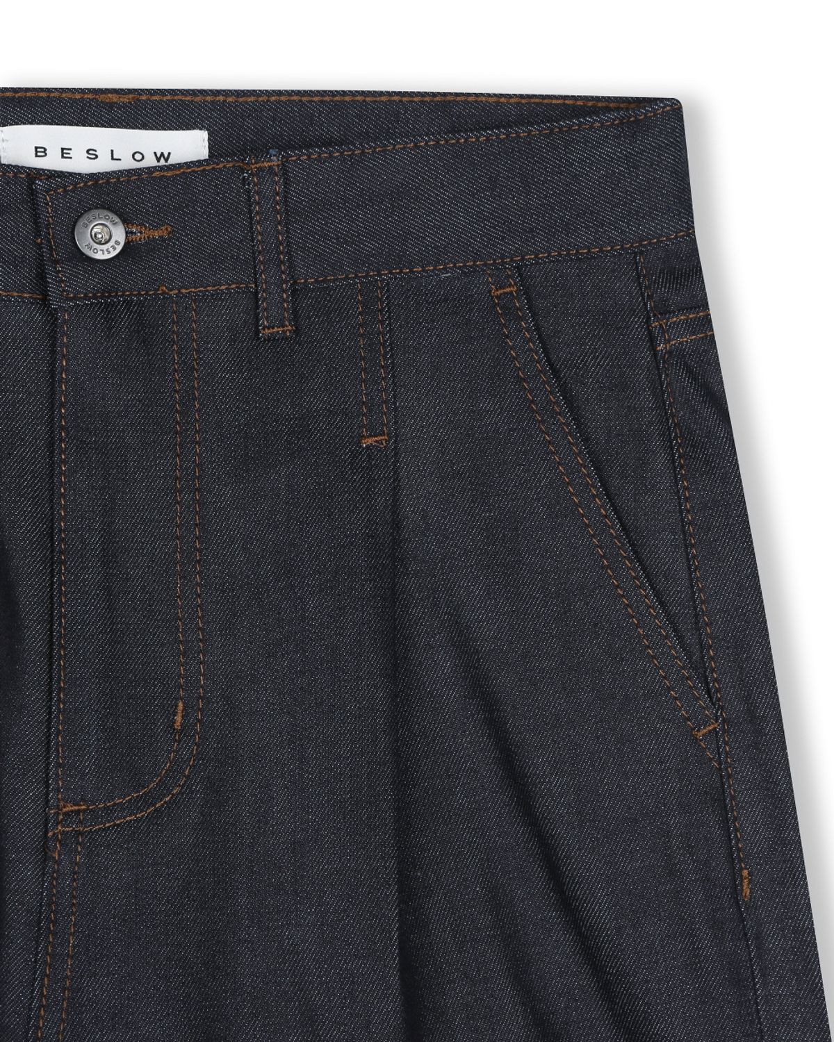 비슬로우(BESLOW) COMFY ONE TUCK SELVAGE DENIM PANTS INDIGO