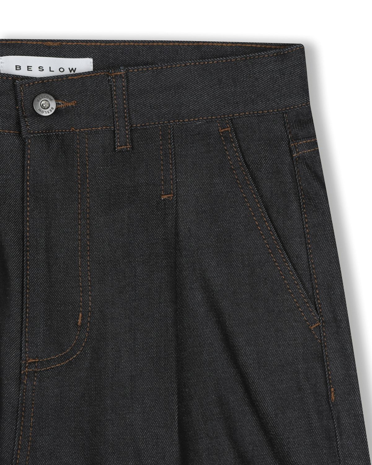 비슬로우(BESLOW) COMFY ONE TUCK SELVAGE DENIM PANTS BLACK