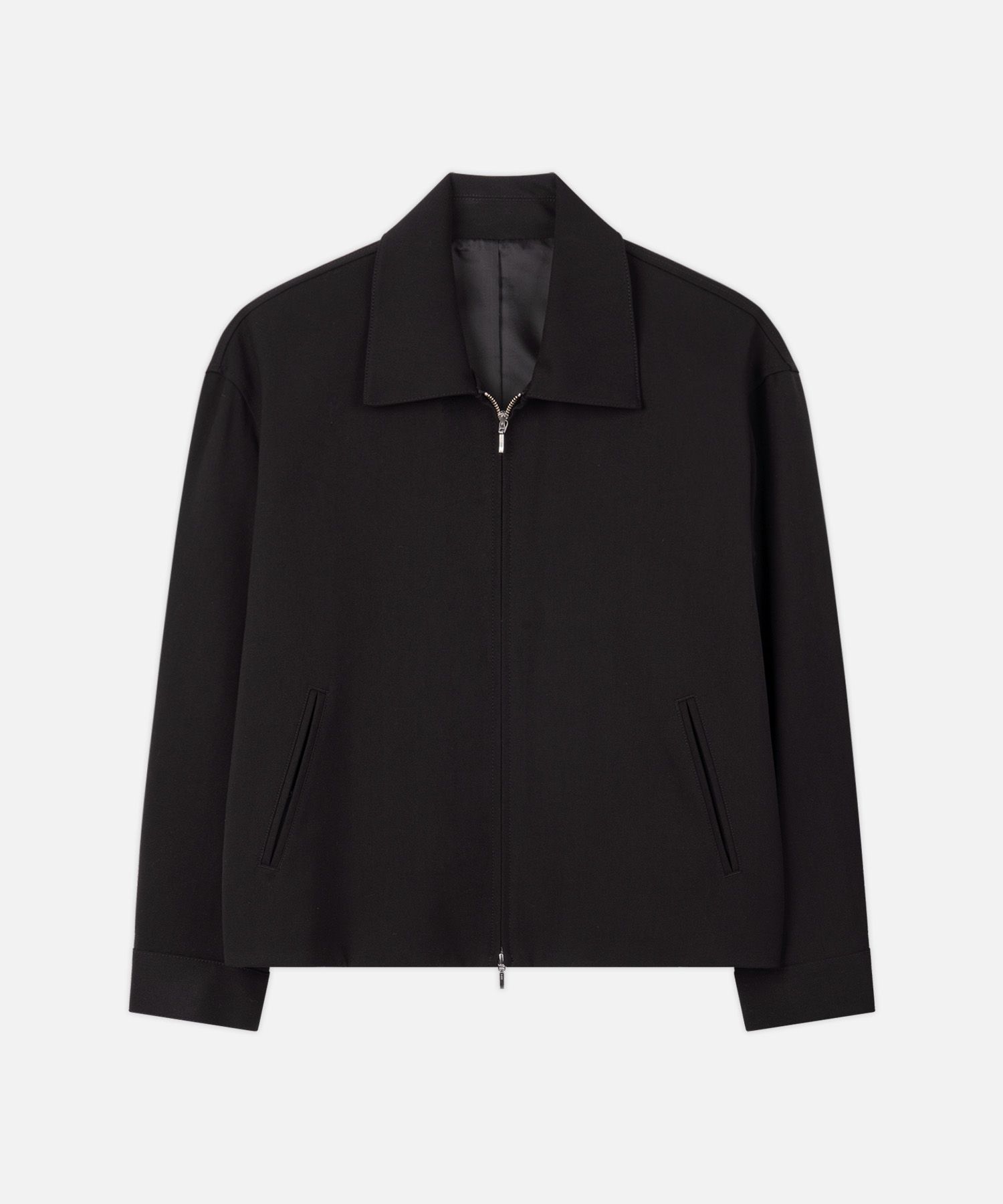 DRAW FIT Wool Blouson Jacket 黒 MUSINSA | DRAW FIT Dove Wool Blouson Jacket [BLACK]