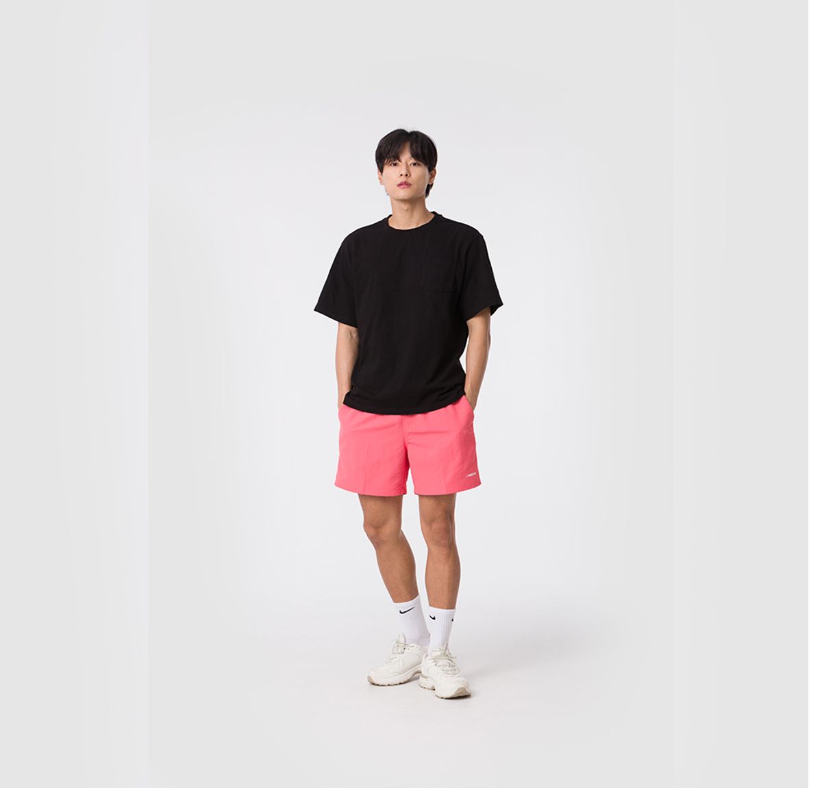 인스테이(INSTAY) 무지 레이어드 크루넥 반팔티셔츠