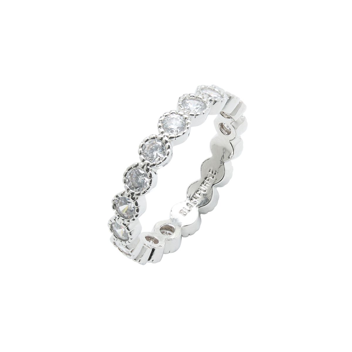 블랙 퍼플(BLACK PURPLE) 라운드 테니스 큐빅 반지 Round Tennis Cubic Ring_ 3 Colors