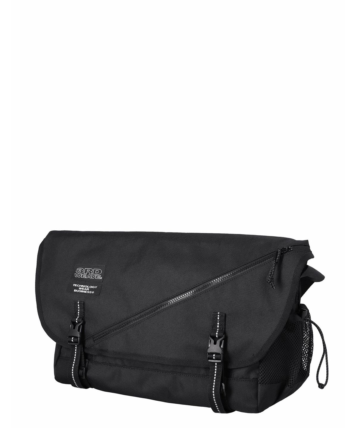 써드위브(THIRDWEAVE) REFLECTIVE BELT MESSENGER BAG / BLACK