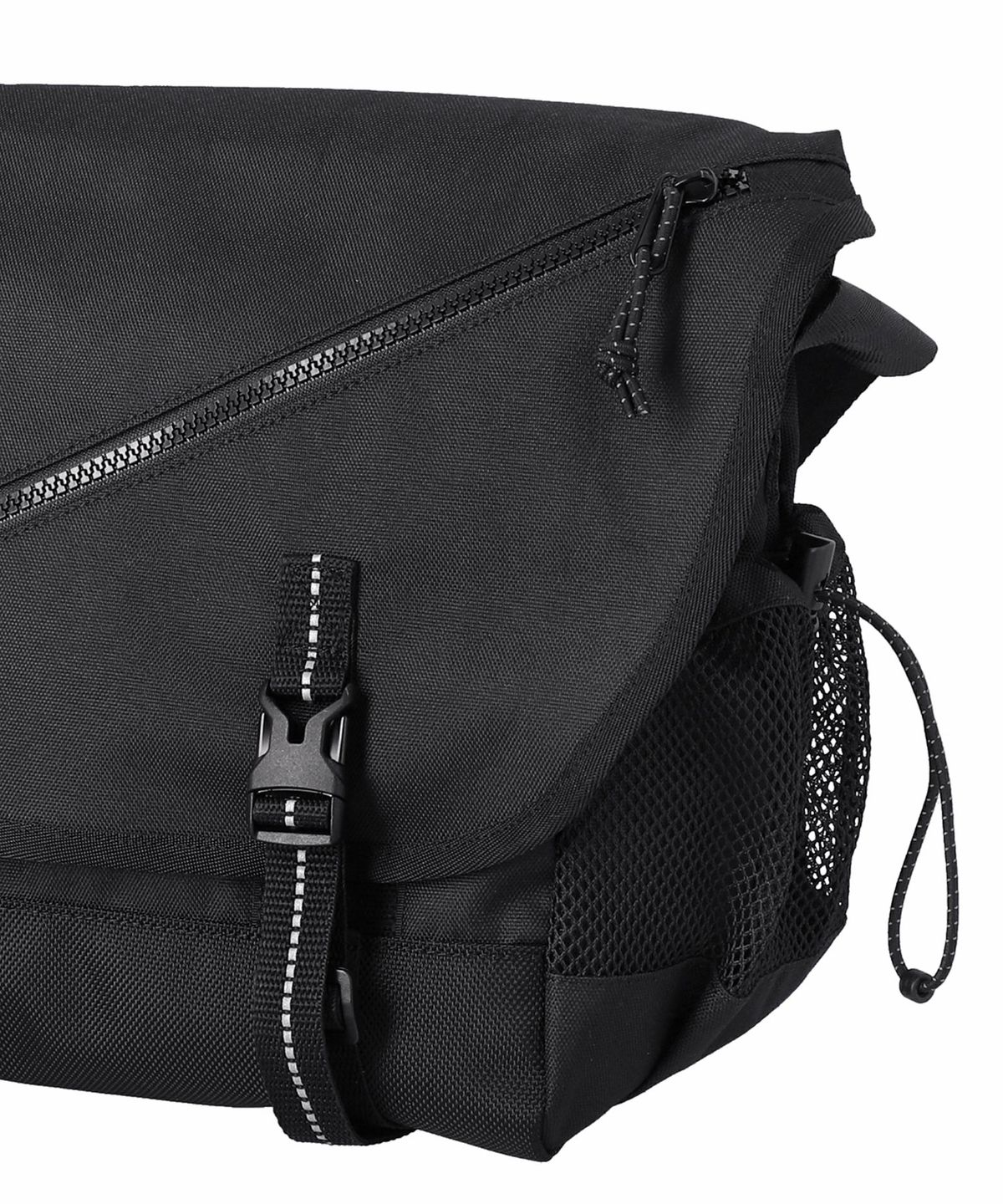 써드위브(THIRDWEAVE) REFLECTIVE BELT MESSENGER BAG / BLACK