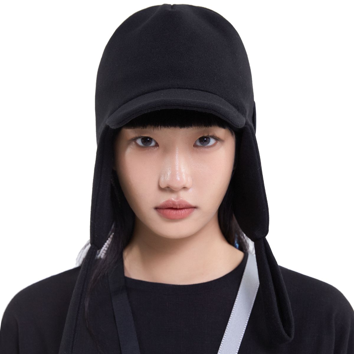 씨웨어 바이 더 지니어스(C WEAR BY THE GENIUS) 이어플랩 캡 블랙