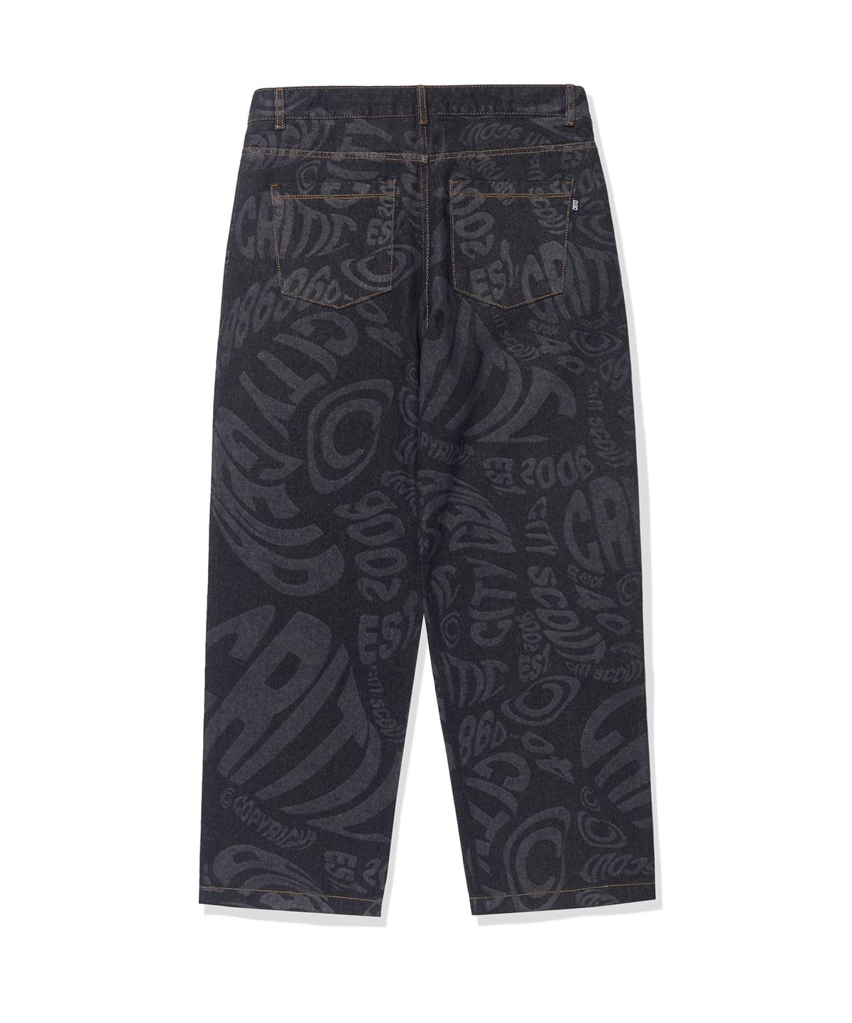 크리틱(CRITIC) LASER LOGO DENIM PANTS Black