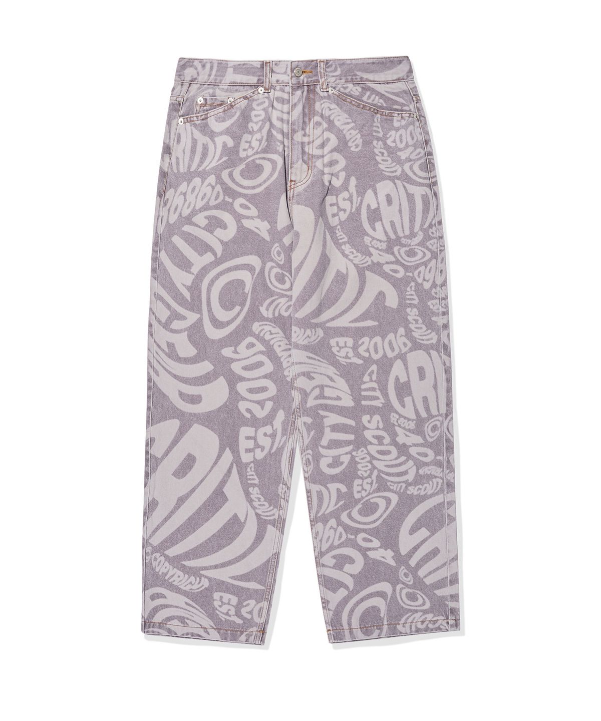 크리틱(CRITIC) LASER LOGO DENIM PANTS Violet