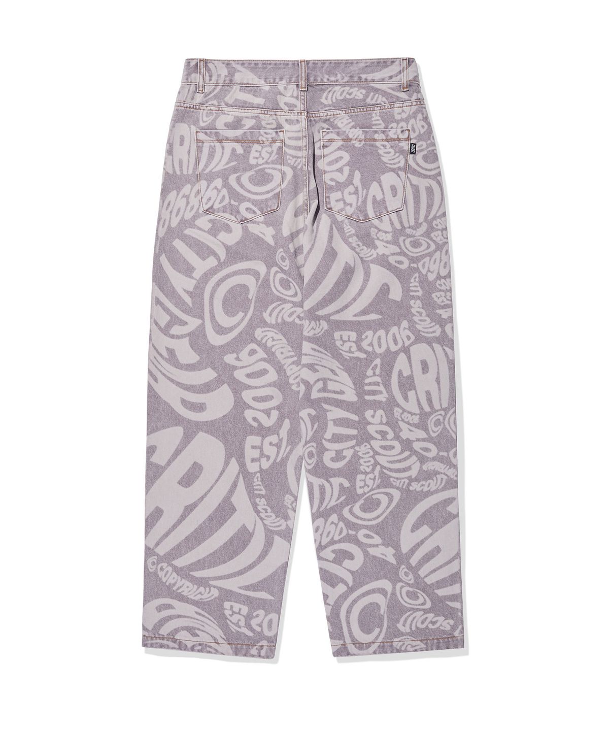 크리틱(CRITIC) LASER LOGO DENIM PANTS Violet
