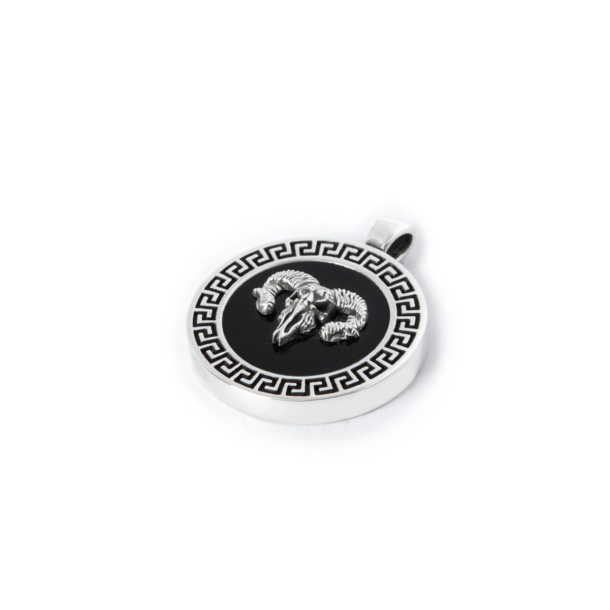 스팅925(STING925) Meander Round Onyx Pendant