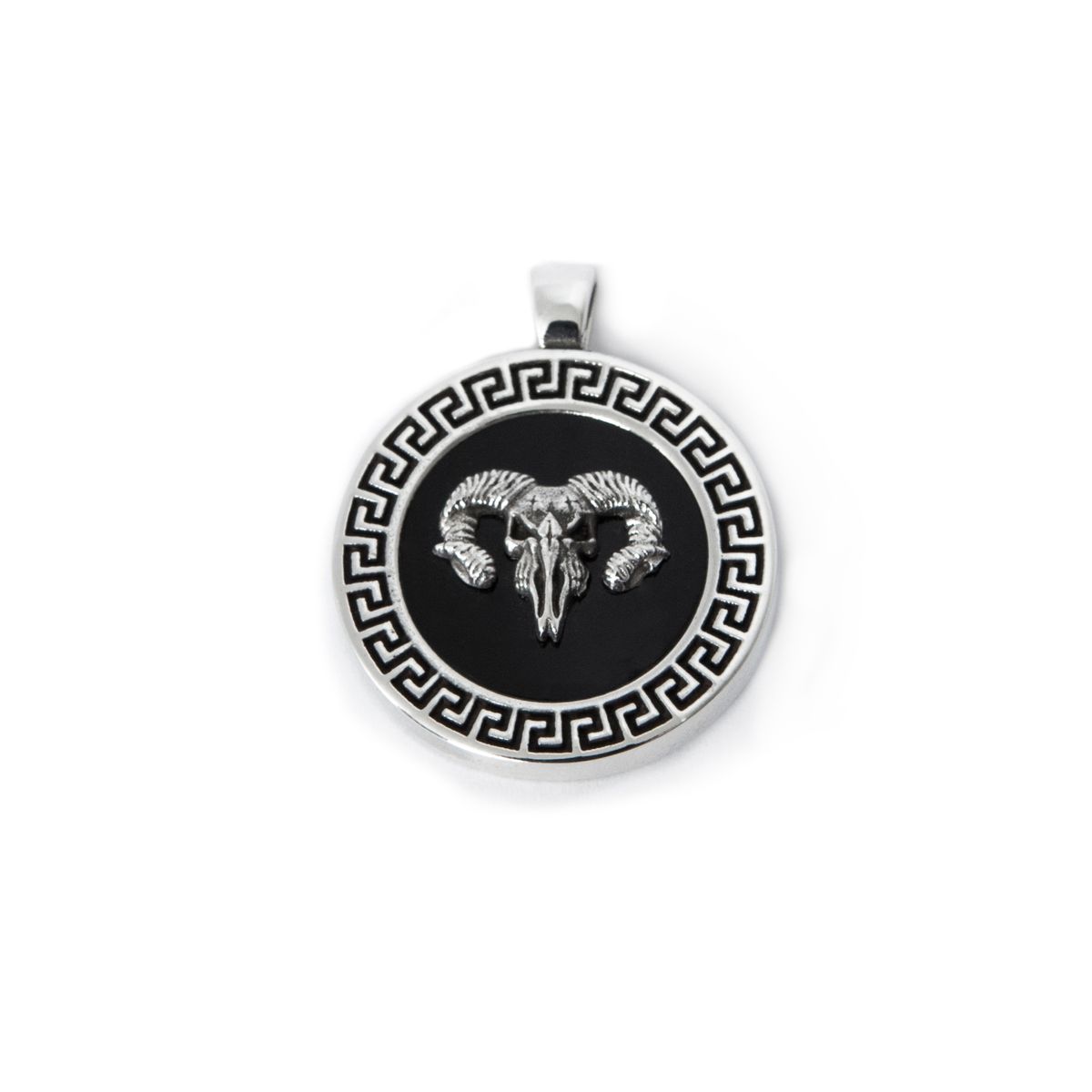 스팅925(STING925) Meander Round Onyx Pendant