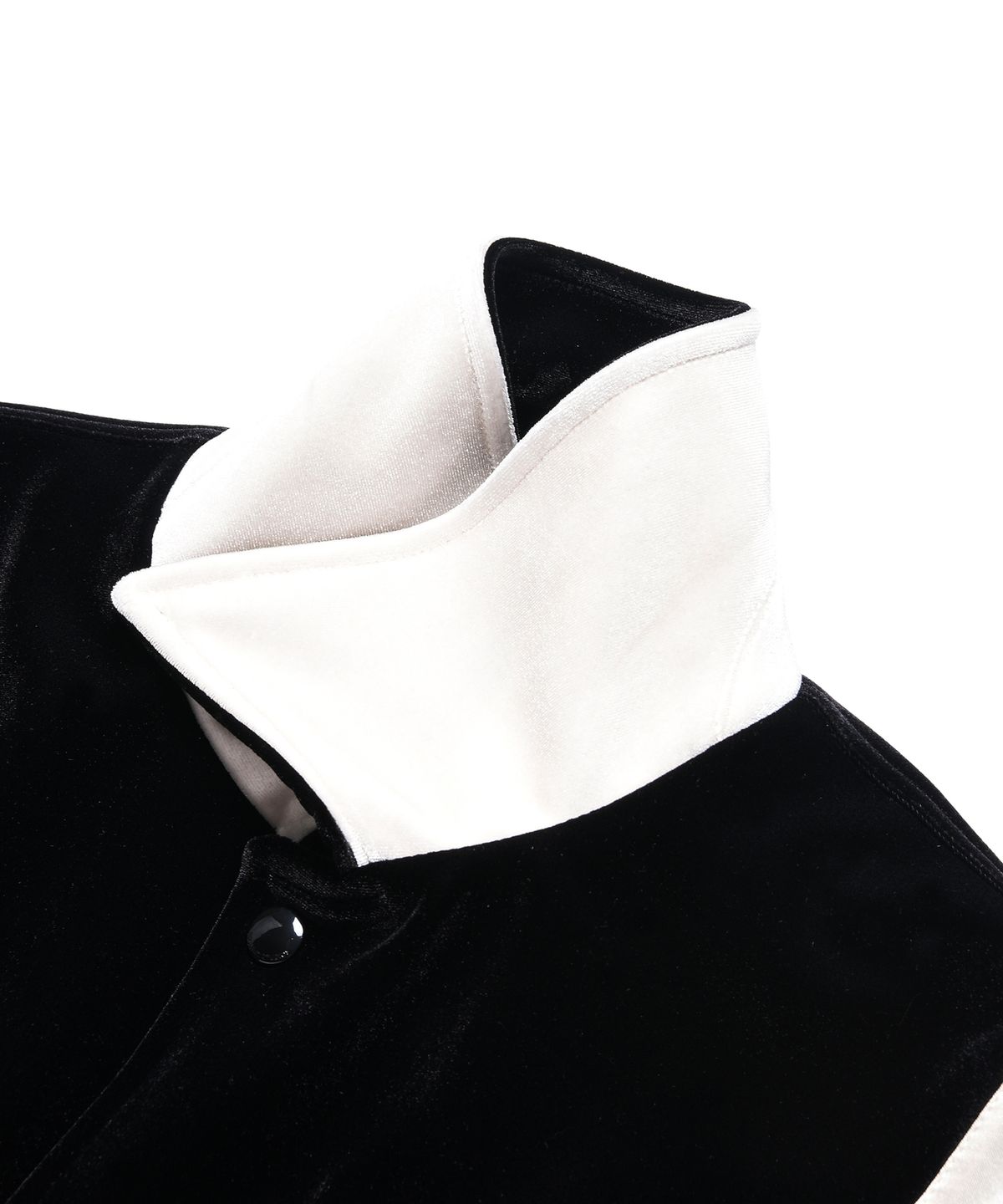 롤링스튜디오(ROLLINGSTUDIOS) VELVET VARSITY JACKET BLACK