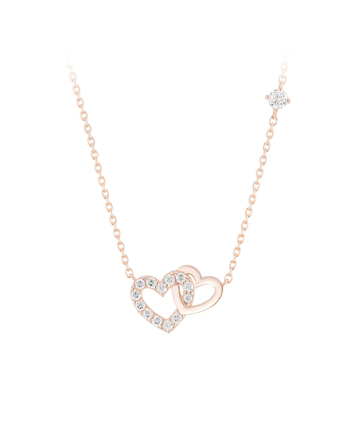 제이에스티나(JESTINA) DOUBLE HEART 목걸이 (JJLJNQ1BS308SR420)