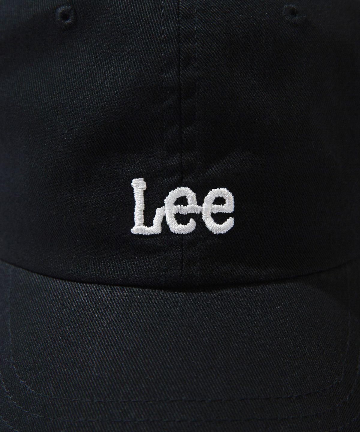리(LEE) 스몰 트위치로고 코튼 커브 볼캡 블랙