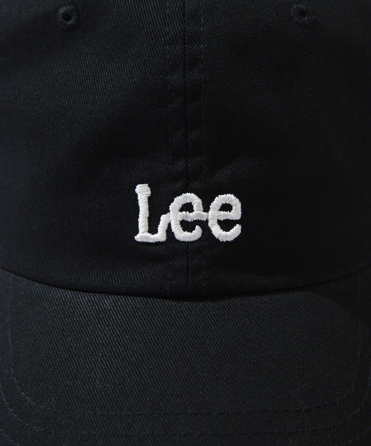 리(LEE) 스몰 트위치로고 코튼 커브 볼캡 블랙