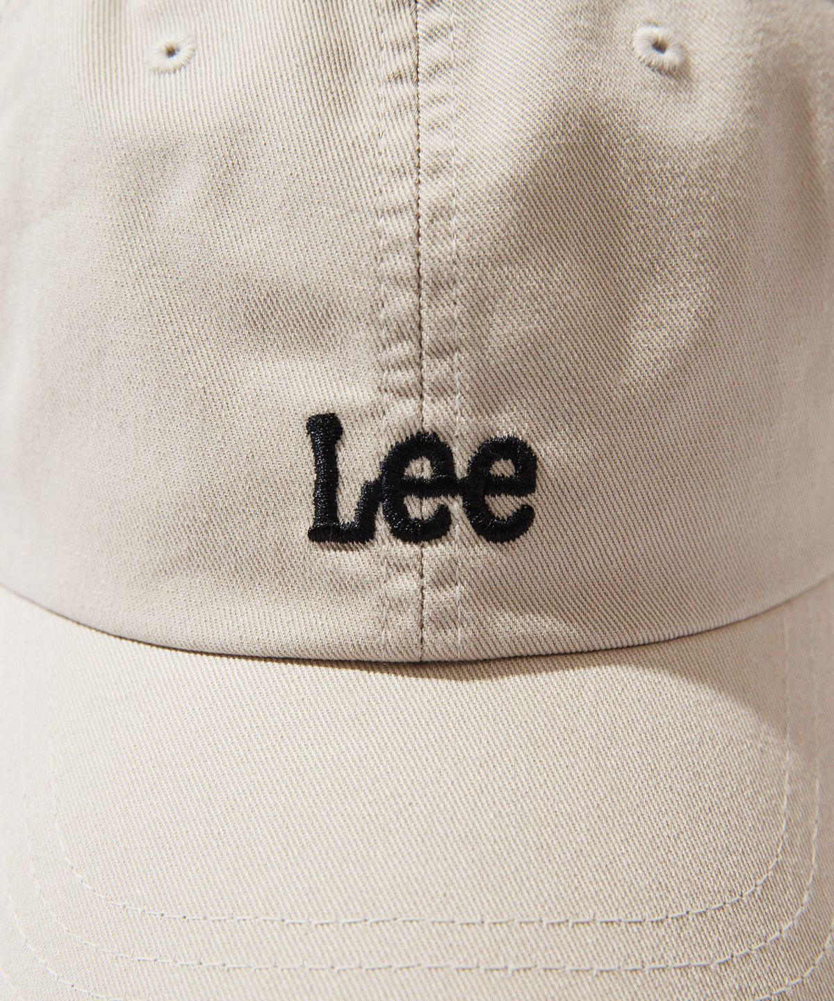 리(LEE) 스몰 트위치로고 코튼 커브 볼캡 베이지