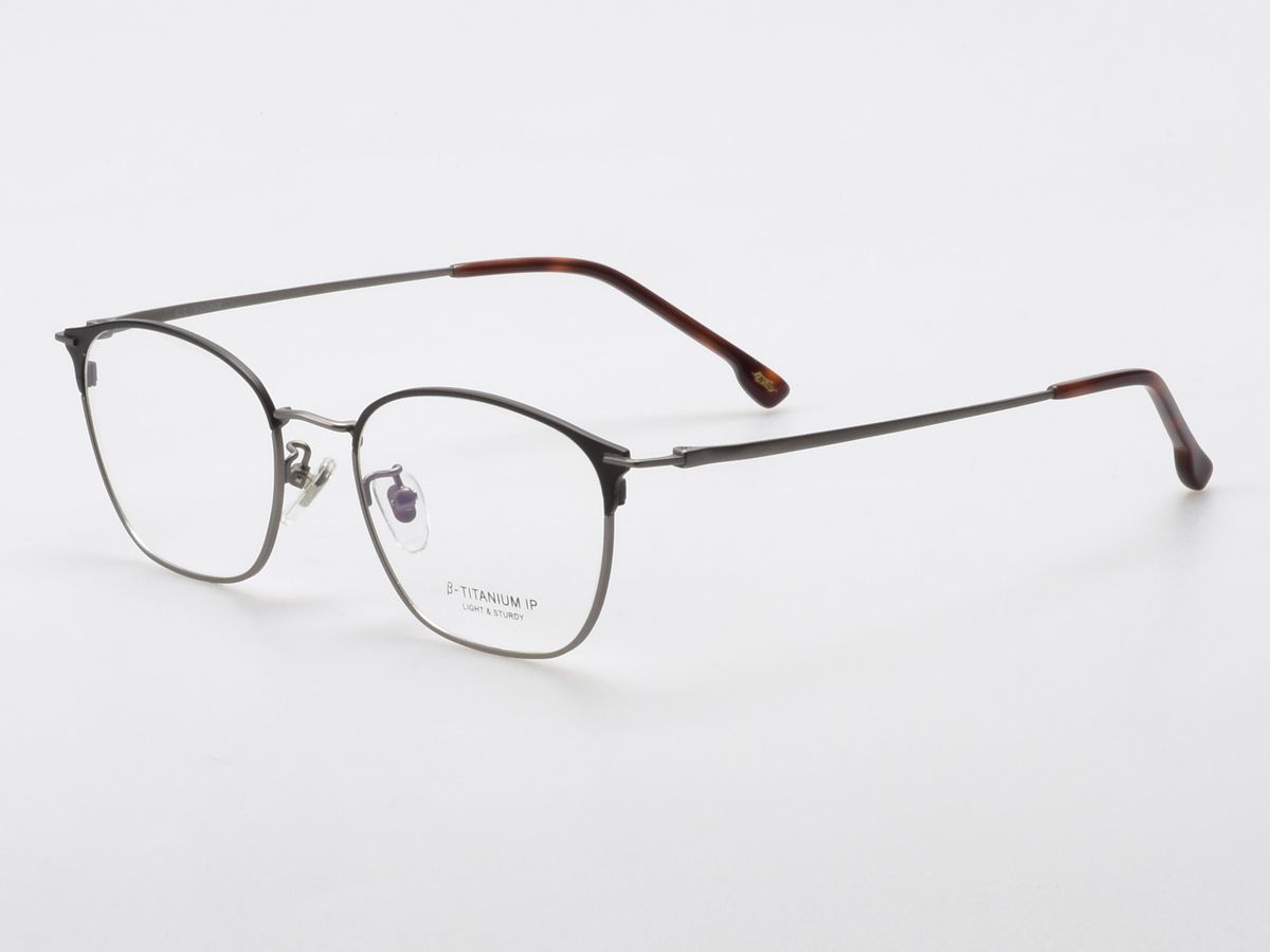 알로아이웨어(ALO EYEWEAR) [ALOXROUNZ] AR8014A C1 하프 투톤 블랙&그레이 베타티타늄 스퀘어 안경