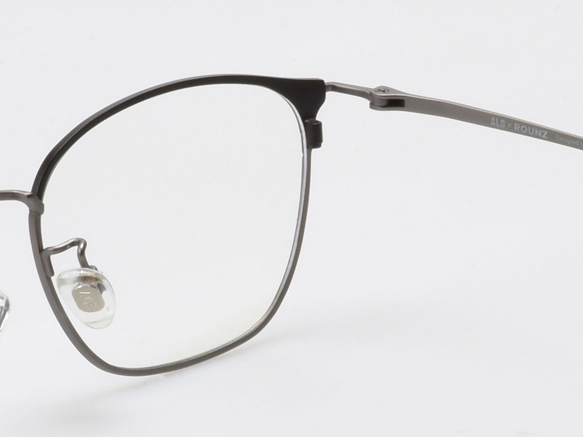 알로아이웨어(ALO EYEWEAR) [ALOXROUNZ] AR8014A C1 하프 투톤 블랙&그레이 베타티타늄 스퀘어 안경